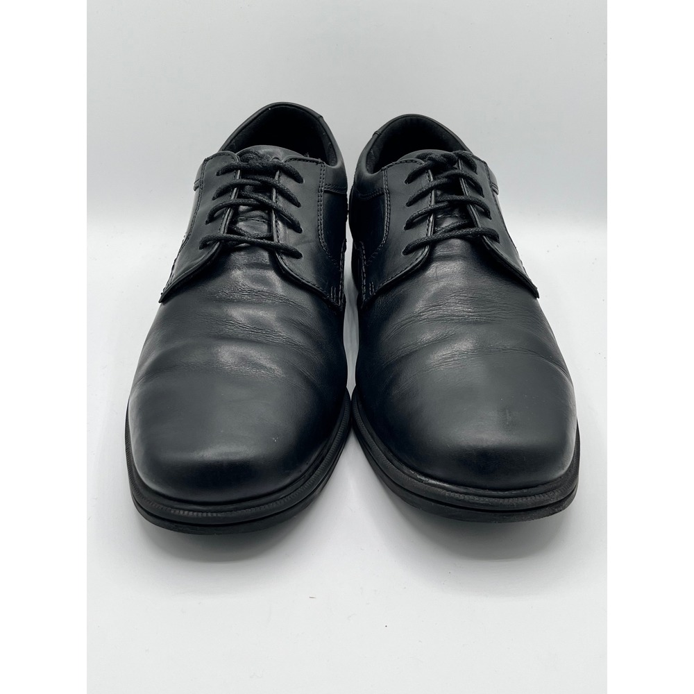 Rockport Men CI0821 truTECH Black Leather Slip Resistant Derby Shoes Size 9.5 M